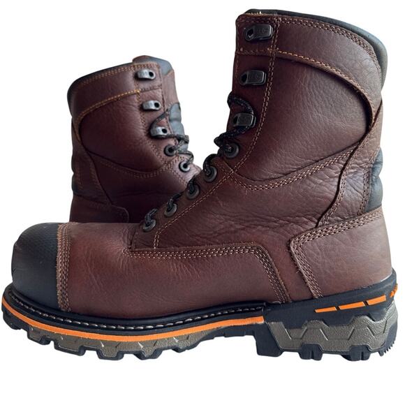 Timberland Pro Work Boots Boondock 8" Shaft Mens 9.5M Leather Composite Toe WP - Picture 3 of 11